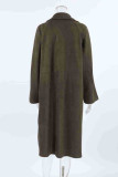 Casual Daily Solid Color Pocket Turndown Collar Outerwear