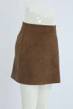 Casual Street Solid Color Zipper Regular Solid Color Bottoms