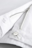 Casual Street Solid Color Pocket Straight High Waist Straight Solid Color Bottoms