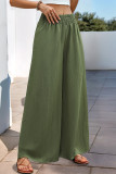 Casual Solid Color Distressed Loose High Waist Wide Leg Solid Color Bottoms