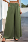 Casual Solid Color Distressed Loose High Waist Wide Leg Solid Color Bottoms