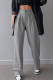 Casual Solid Color Buttons Loose High Waist Straight Solid Color Bottoms