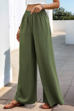 Casual Solid Color Distressed Loose High Waist Wide Leg Solid Color Bottoms