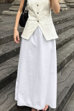 Casual Solid Color High Waist Type A Solid Color Bottoms
