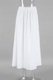 Casual Solid Color High Waist Type A Solid Color Bottoms