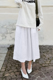 Casual Solid Color High Waist Type A Solid Color Bottoms