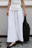 Casual Solid Color High Waist Type A Solid Color Bottoms
