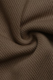 Casual Solid Color Buttons Turndown Collar Outerwear