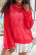 Casual The stars Hollow Out Weave O Neck Tops