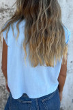 Casual Solid Color Pocket Buttons Turndown Collar Tops