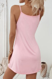 Casual Solid Color Draw String Sleepwear