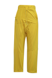 Casual Solid Draw String Pocket Loose Harlan Solid Color Bottoms