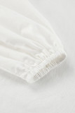 Casual Solid Color Pocket Patchwork Contrast Turndown Collar Long Sleeve Two Pieces