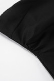 Sexy Solid Color Slit Zipper Strapless Tops