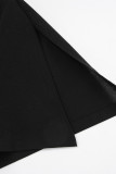 Sexy Solid Color Slit Zipper Strapless Tops