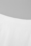 Elegant Solid Color Without Belt Zipper Fishtail Regular High Waist Solid Color Bottoms(No belt)