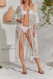 Sexy Solid Color Lace Lace Up Swimwears Cover Up