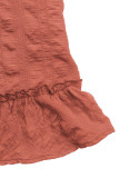 Casual Solid Color Pocket Texture Adjustable Square Neck Sling Dresses