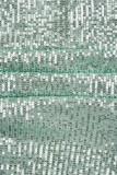 Sexy Solid Color Sequins Slit Sequined Strapless Long Dresses