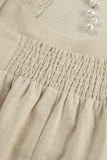 Casual Solid Color Pocket Patchwork U Neck Sling Dresses