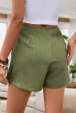 Casual Solid Color Ruched Irregular Texture High Waist Solid Color Bottoms
