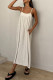 Casual Solid Color Pocket Patchwork U Neck Sling Dresses