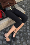 Casual Solid Color Skinny High Waist Solid Color Bottoms
