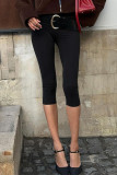Casual Solid Color Skinny High Waist Solid Color Bottoms