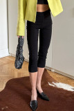 Casual Solid Color Skinny High Waist Solid Color Bottoms