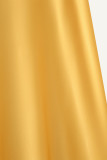 Sexy Solid Color Irregular Halter Evening Dresses
