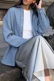 Casual Daily Solid Color Buttons Turndown Collar Tops