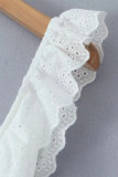 Sexy Solid Color Lace Lace Up Backless Slit U Neck Sleeveless Dresses