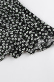 Elegant Floral Print Patchwork Peter Pan Collar A Line Dresses