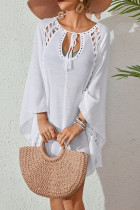 Sexy Vacation Solid Color Lace Up Swimwears Cover Up