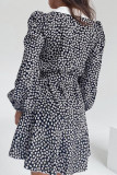 Elegant Floral Print Patchwork Peter Pan Collar A Line Dresses