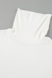 Daily Solid Color Potholes Turtleneck Tops