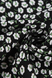 Elegant Floral Print Patchwork Peter Pan Collar A Line Dresses