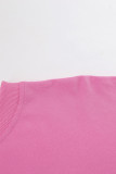 Casual Solid Color O Neck Tops