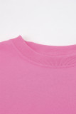 Casual Solid Color O Neck Tops