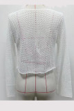 Sexy Solid Color Hollow Out See-Through Swimwears Cover Up