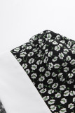Elegant Floral Print Patchwork Peter Pan Collar A Line Dresses