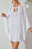 Sexy Vacation Solid Color Lace Up Swimwears Cover Up