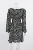 Elegant Floral Print Patchwork Peter Pan Collar A Line Dresses