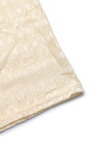 Casual Solid Color Lace See-Through Loose High Waist Wide Leg Solid Color Bottoms