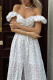 Sexy Flowers Buttons Off Shoulder A Line Dresses