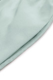 Casual Solid Color Pocket Bow Decor Square Neck Loose Rompers
