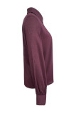 Casual Solid Color Hollow Out Turndown Collar Tops