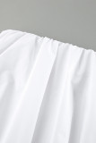 Sexy Solid Color Ruched Irregular Strapless Strapless Dresses