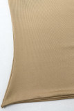 Sexy Street Solid Color U Neck Tops