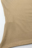 Sexy Street Solid Color U Neck Tops